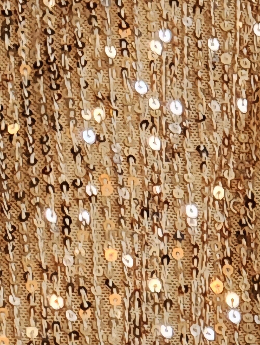 Papaya Rose Gold Sequin Long Sleeve Cowl Back Romper Size M